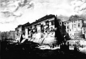 Lato sud del Castel Capuano (1858) Lato sud del Castel Capuano (1858)